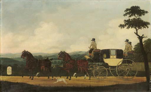 John Cordrey - A Stagecoach in an extensive landscape