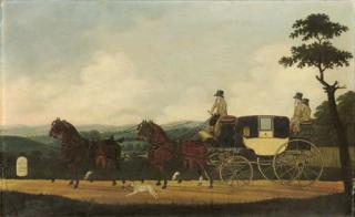 John Cordrey - A Stagecoach in an extensive landscape