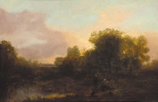 John Crawford Wintour, A.R.S.A. - Evening on the Water of Leith