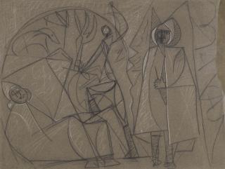 John Craxton, R.A. - Drawing For Homage To Alones