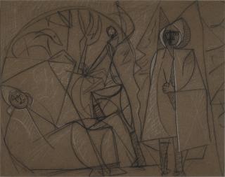 John Craxton, R.A. - Drawing for Homage to Alones