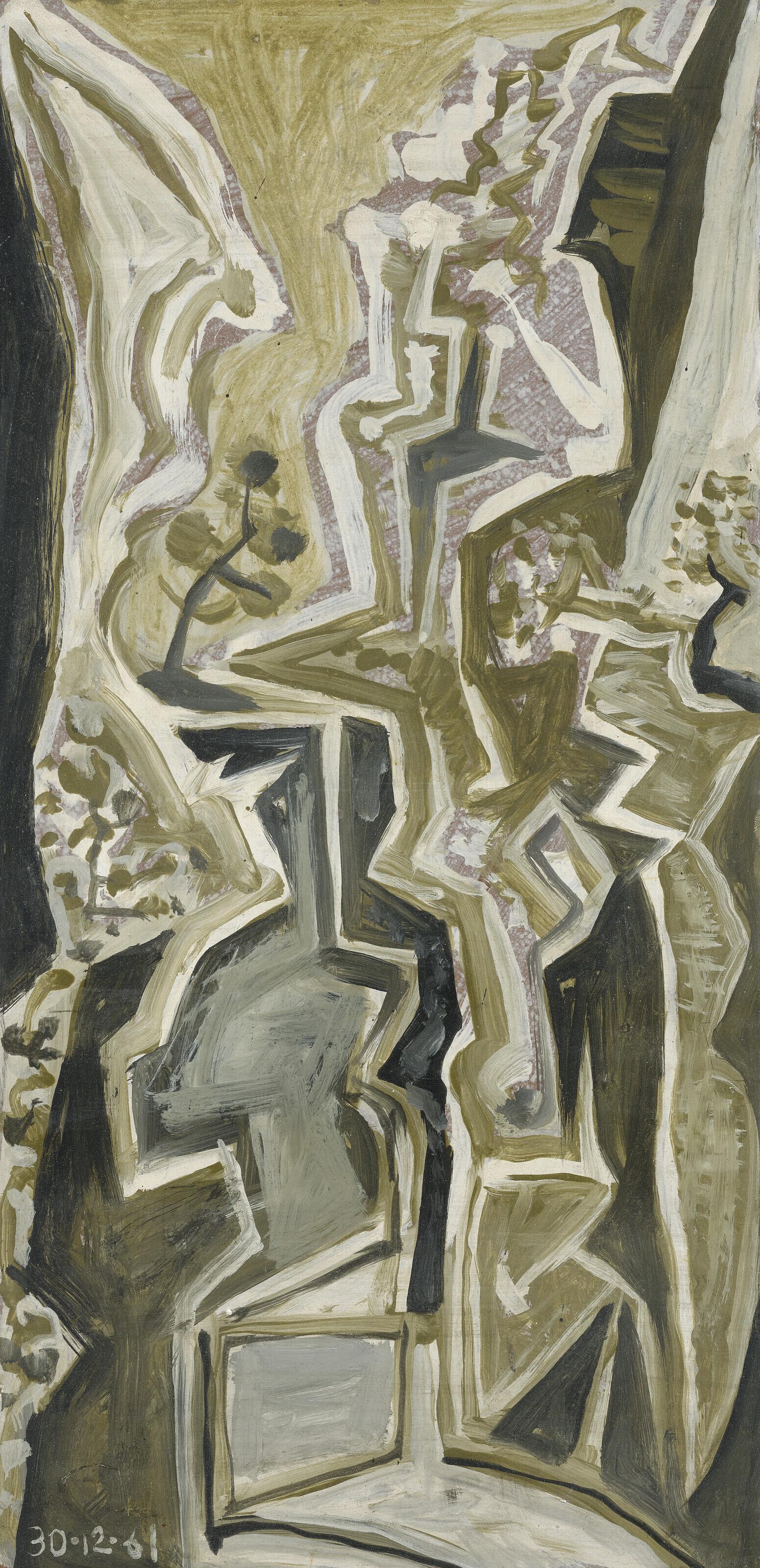 John Craxton, R.A. - Study for Cretan Gorge III