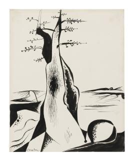 John Craxton, R.A. - Surreal Tree, Pembrokeshire
