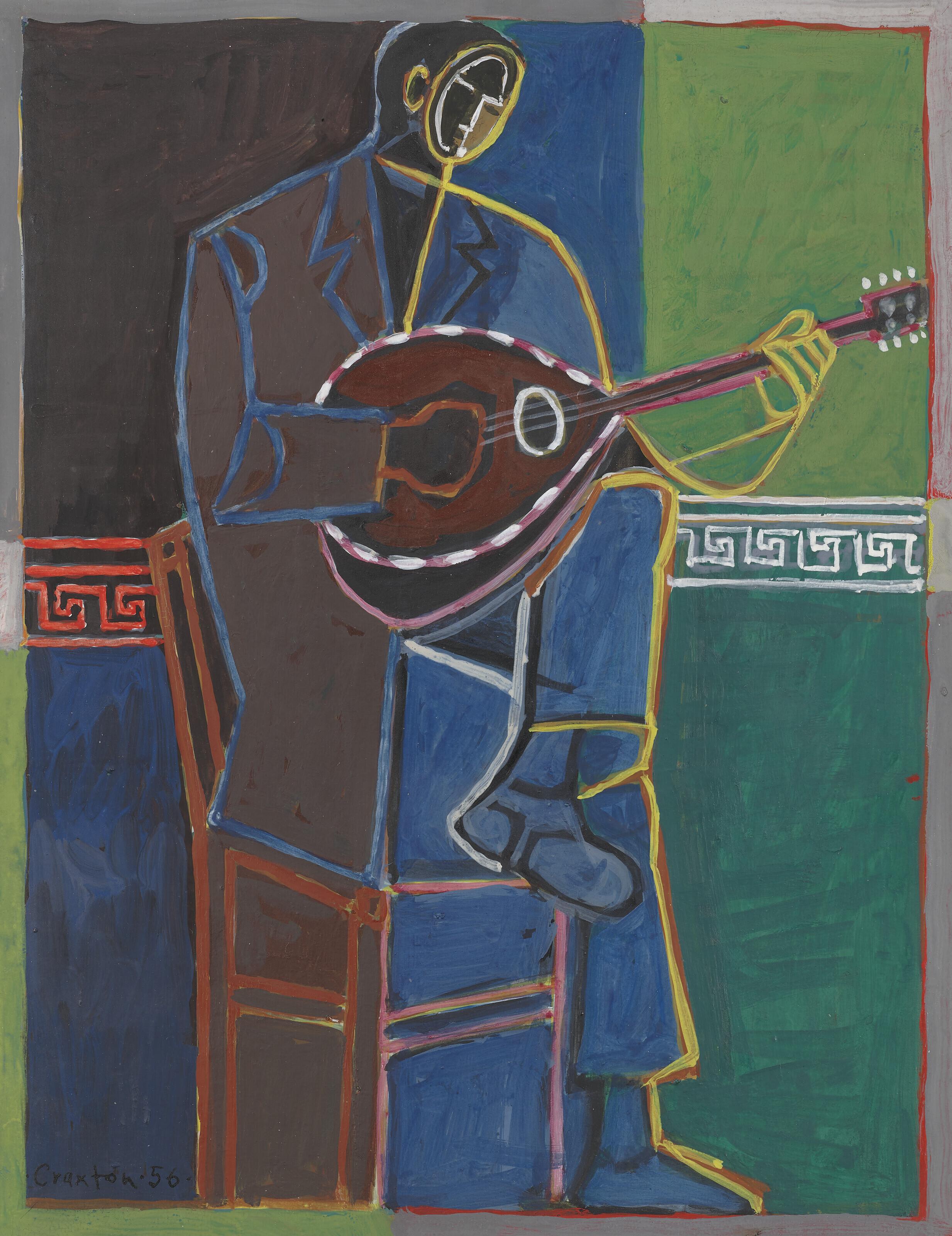 John Craxton, R.A. - The Bouzouki Player