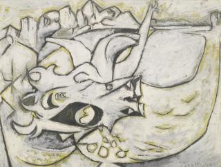 John Craxton, R.A. - Tree Root In A Welsh Estuary