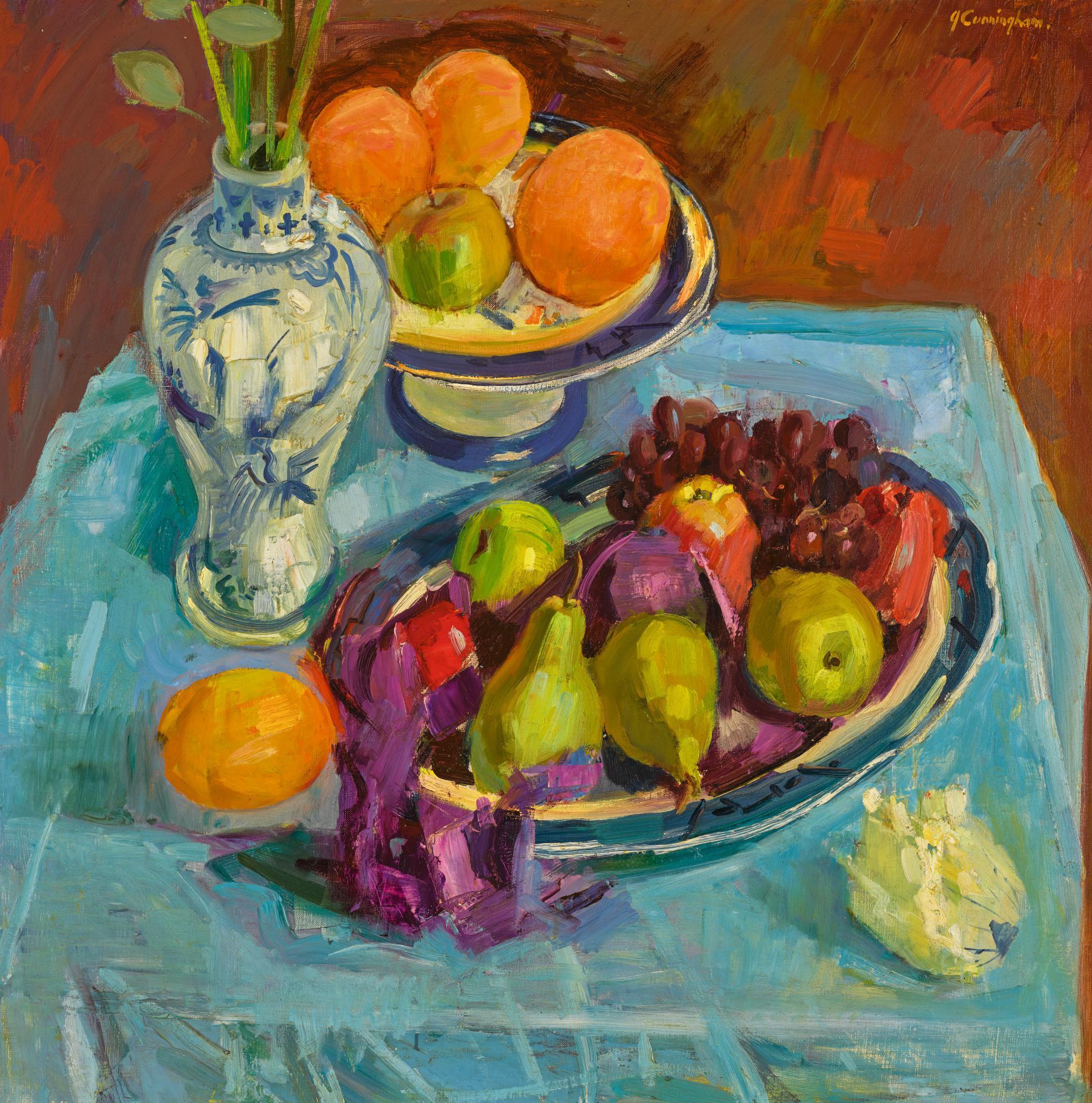 John Cunningham, R.G.I. - Still Life With Fruit