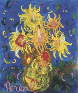 John De Burgh Perceval - Sunflowers