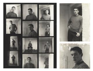 John Deakin - Sebastian Barker, two portraits and a contact sheet, 1961