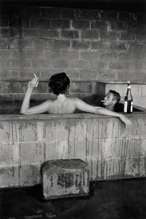 John Dominis - Steve Mcqueen And His Wife Neile Adams Taking A Sulphur Bath, California
