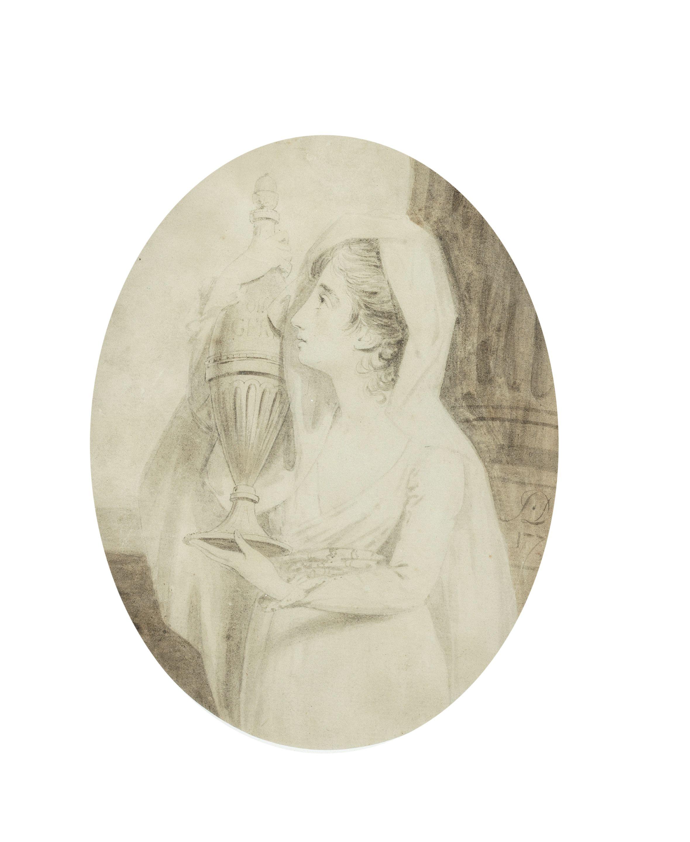 John Downman A.R.A. - Mrs Yates Playing Electra in \'The Return of Orestes\'