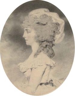 John Downman, A.R.A. - Portrait of A Lady, Half-Length, Facing Left, With Her Hair Upswept