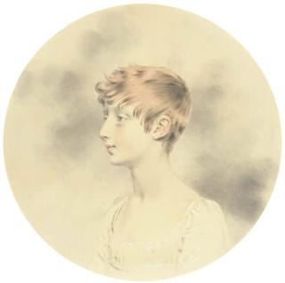 John Downman, A.R.A. - Portrait Of Emily Adolphus, Aged Eleven, Bust-Length