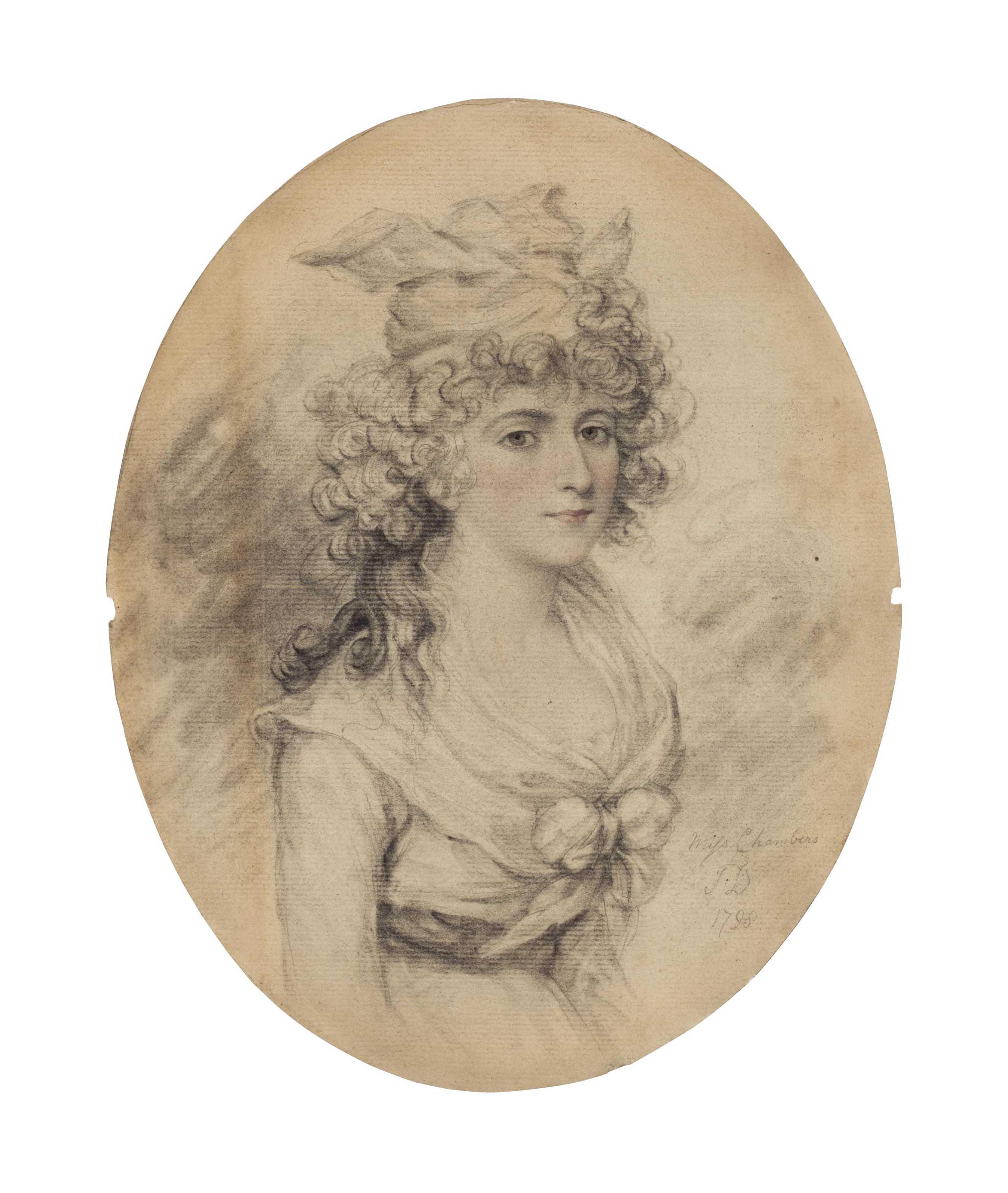 John Downman - Portrait of Miss Chambers