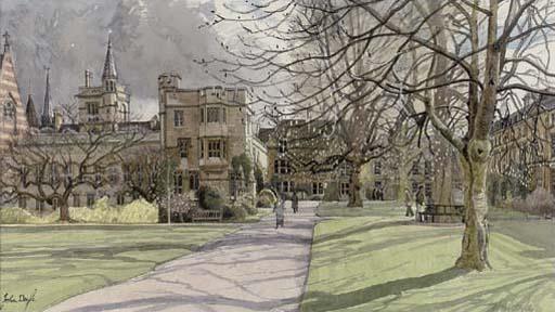 John Doyle, P.R.W.S. - Balliol College, Garden Quadrangle
