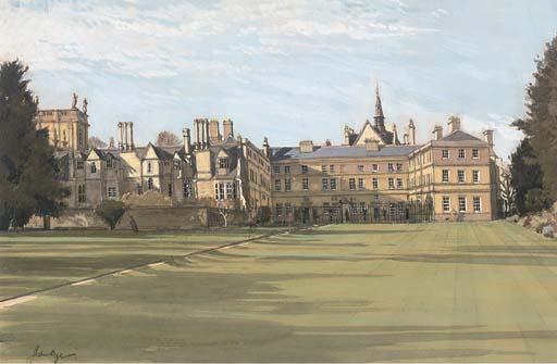John Doyle, P.R.W.S. - Trinity College, Garden Quadrangle