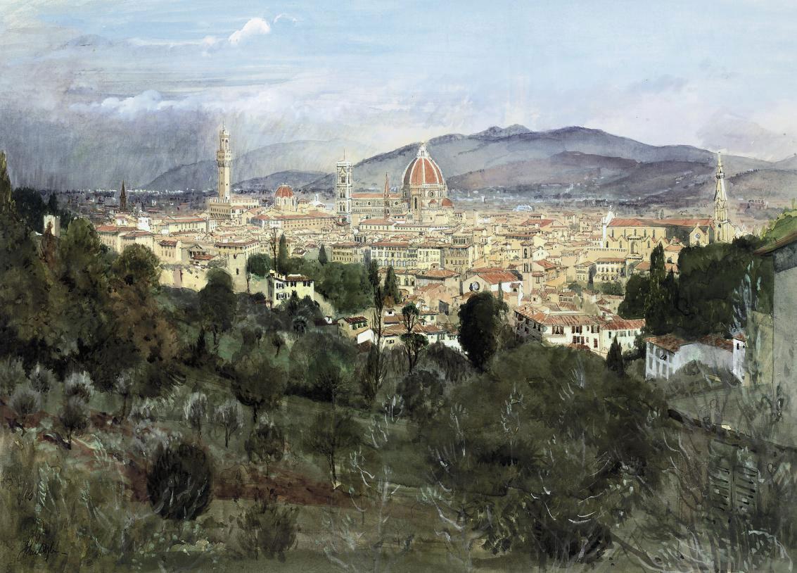 John Doyle - View of Florence from San Miniato