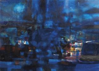 John Drawbridge - Night Arrival, Picton Harbour