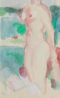John Duncan Fergusson RBA - A figure by the sea