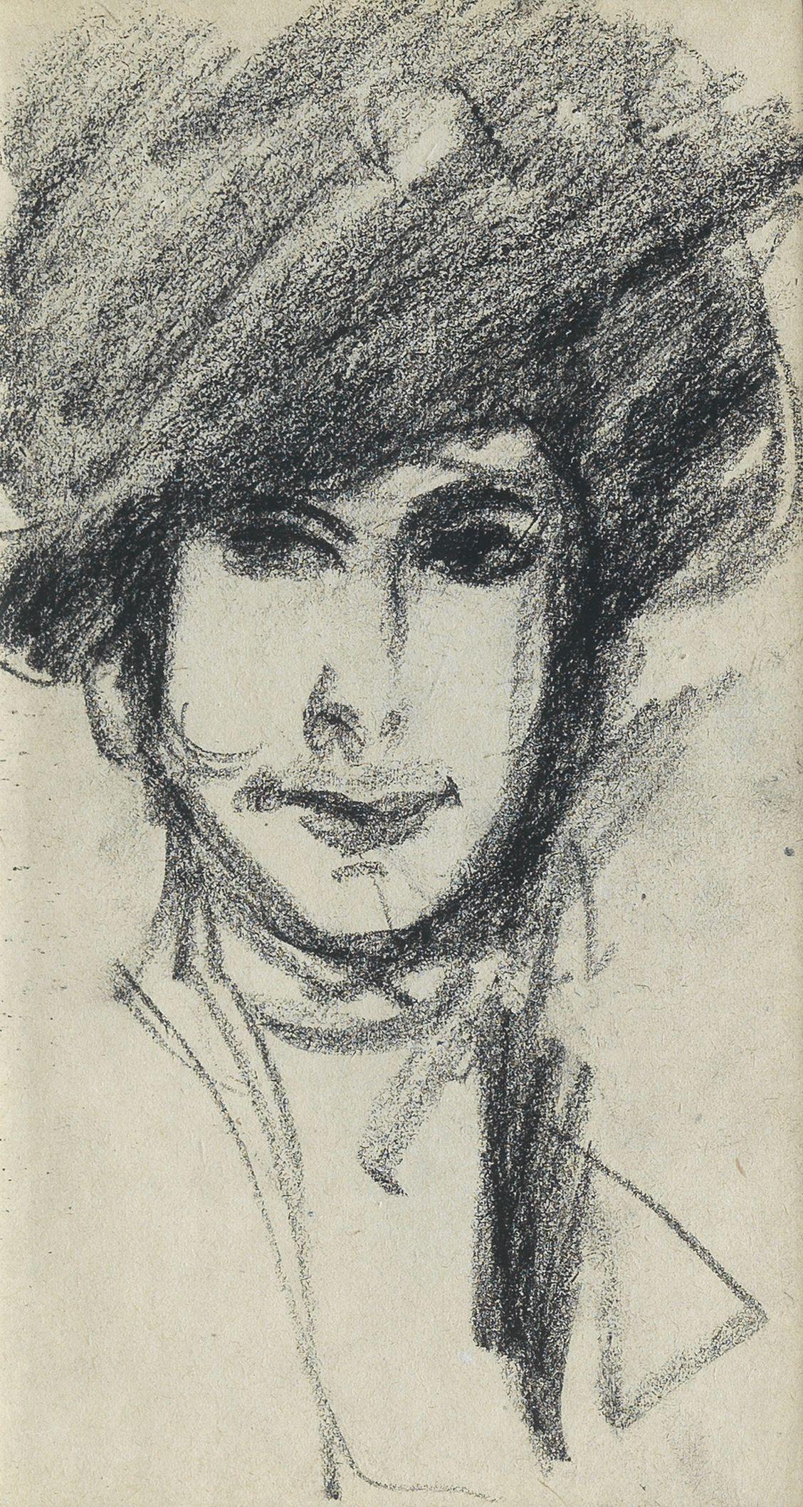 John Duncan Fergusson RBA - A woman in a jaunty hat, c. 1907