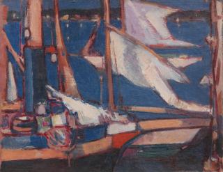 John Duncan Fergusson RBA - Boats at Royan