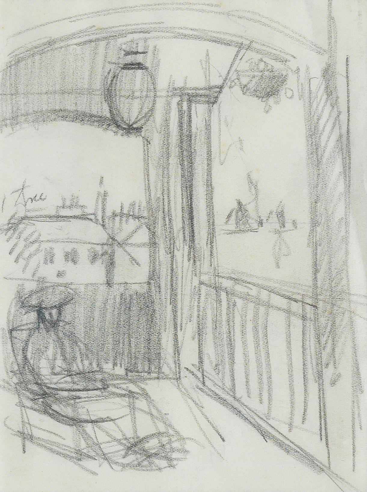 John Duncan Fergusson RBA - From the veranda, Royan, c. 1910