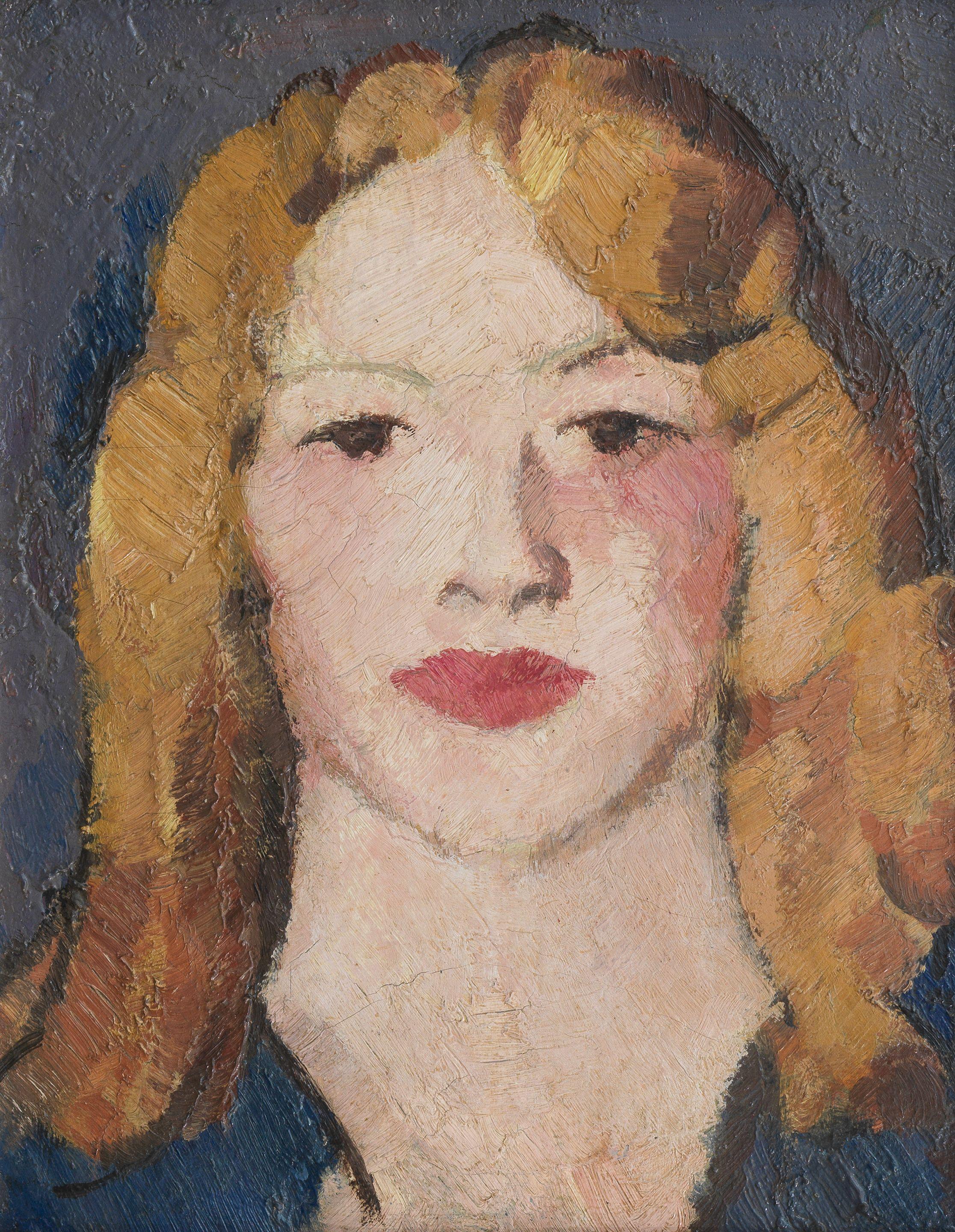 John Duncan Fergusson RBA - Head of a Girl