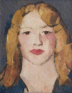 John Duncan Fergusson RBA - Head of a Girl