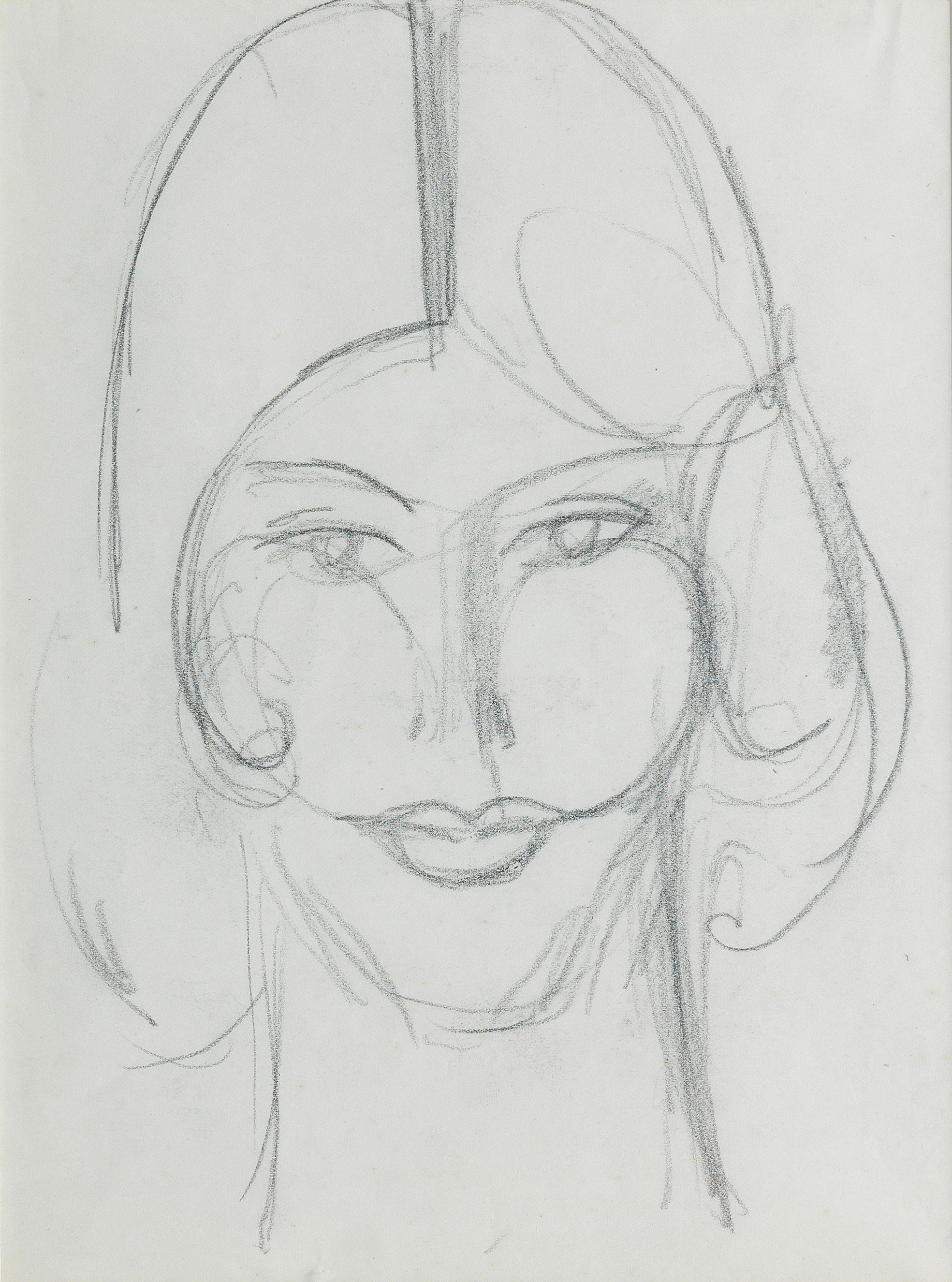 John Duncan Fergusson RBA - Sculptural head, c. 1920