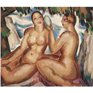 John Duncan Fergusson - Bathers With Mirror
