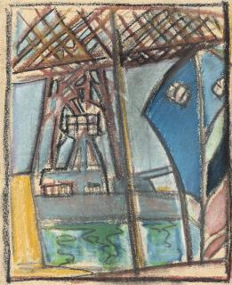 John Duncan Fergusson - Dockyard - On The Clyde