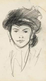 John Duncan Fergusson - Le chapeau noir