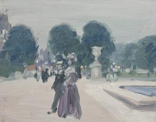 John Duncan Fergusson - Luxembourg Gardens, Evening