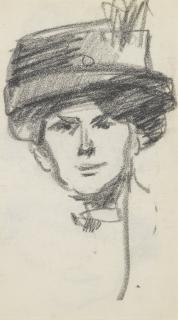 John Duncan Fergusson - Portrait Of Anne Estelle Rice; Four Parisiennes C.1909