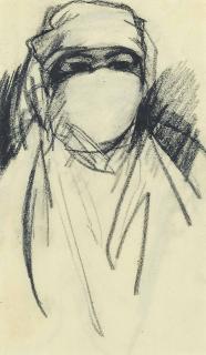 John Duncan Fergusson - Une Femme Berbere, avec voile, Paris