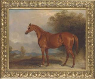 John E. Ferneley, Snr. - A Chestnut Hunter In A Landscape
