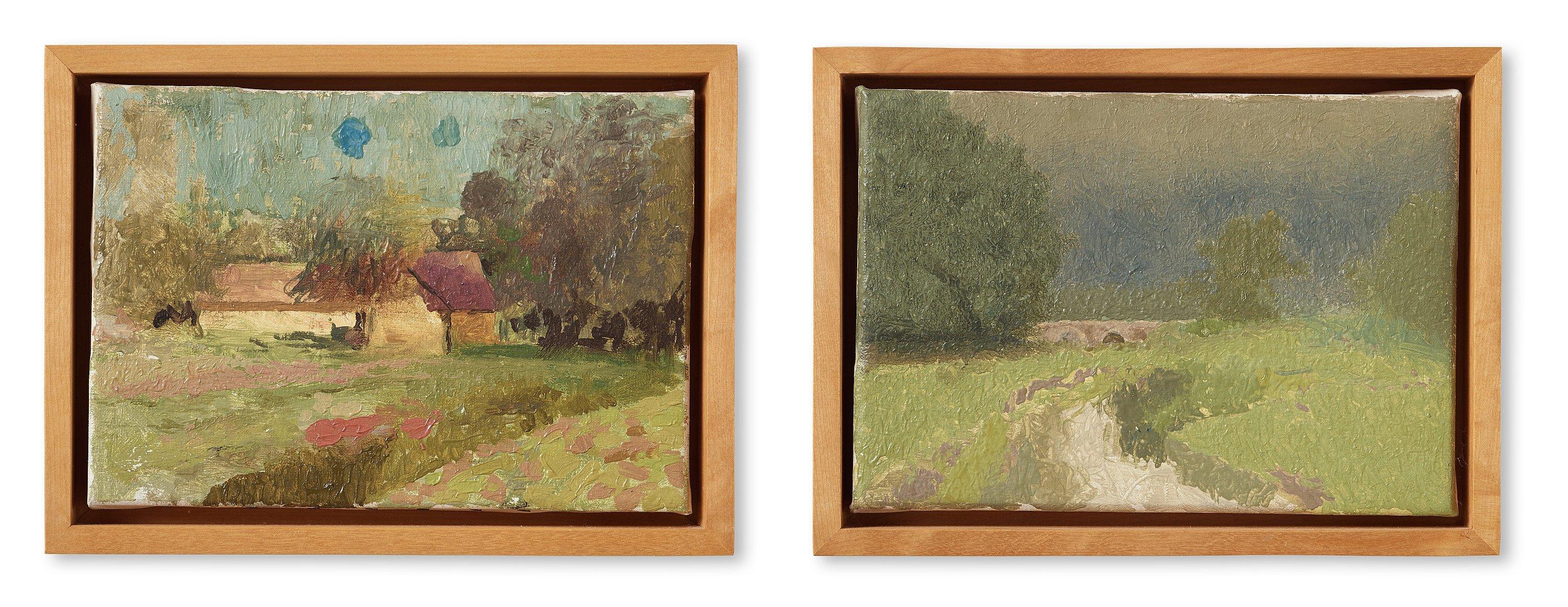 John-E Franzén - Two landscapes from Östra Tommarp
