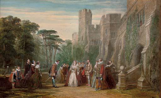 John Edmund Buckley - Queen Elizabeth I meeting her courtiers