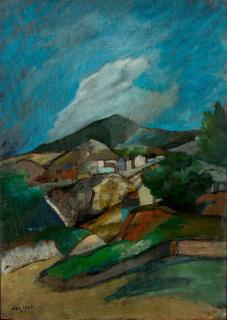 John Edward Heliker - Village on Hillside