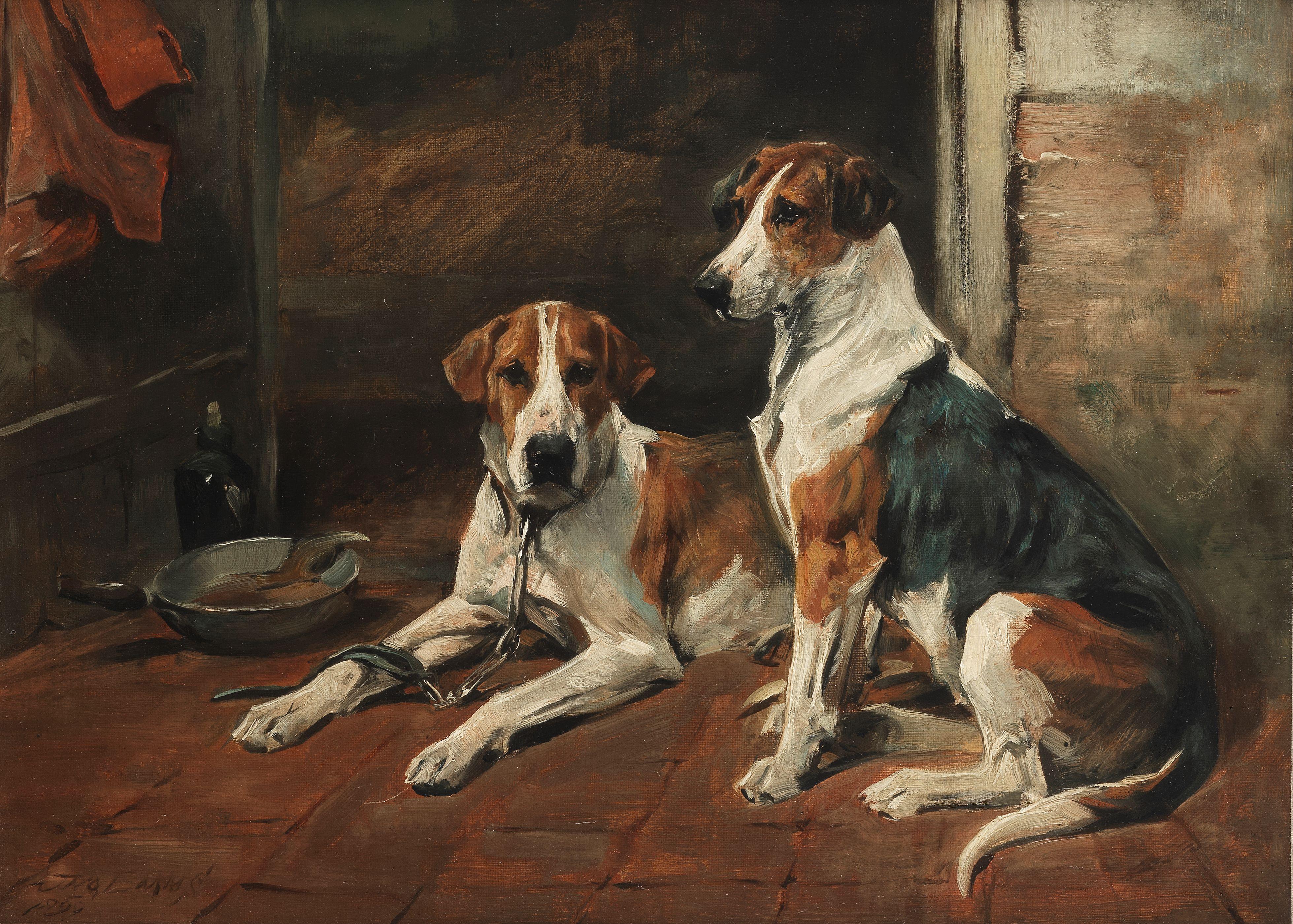John Emms - Buckhounds At Rest