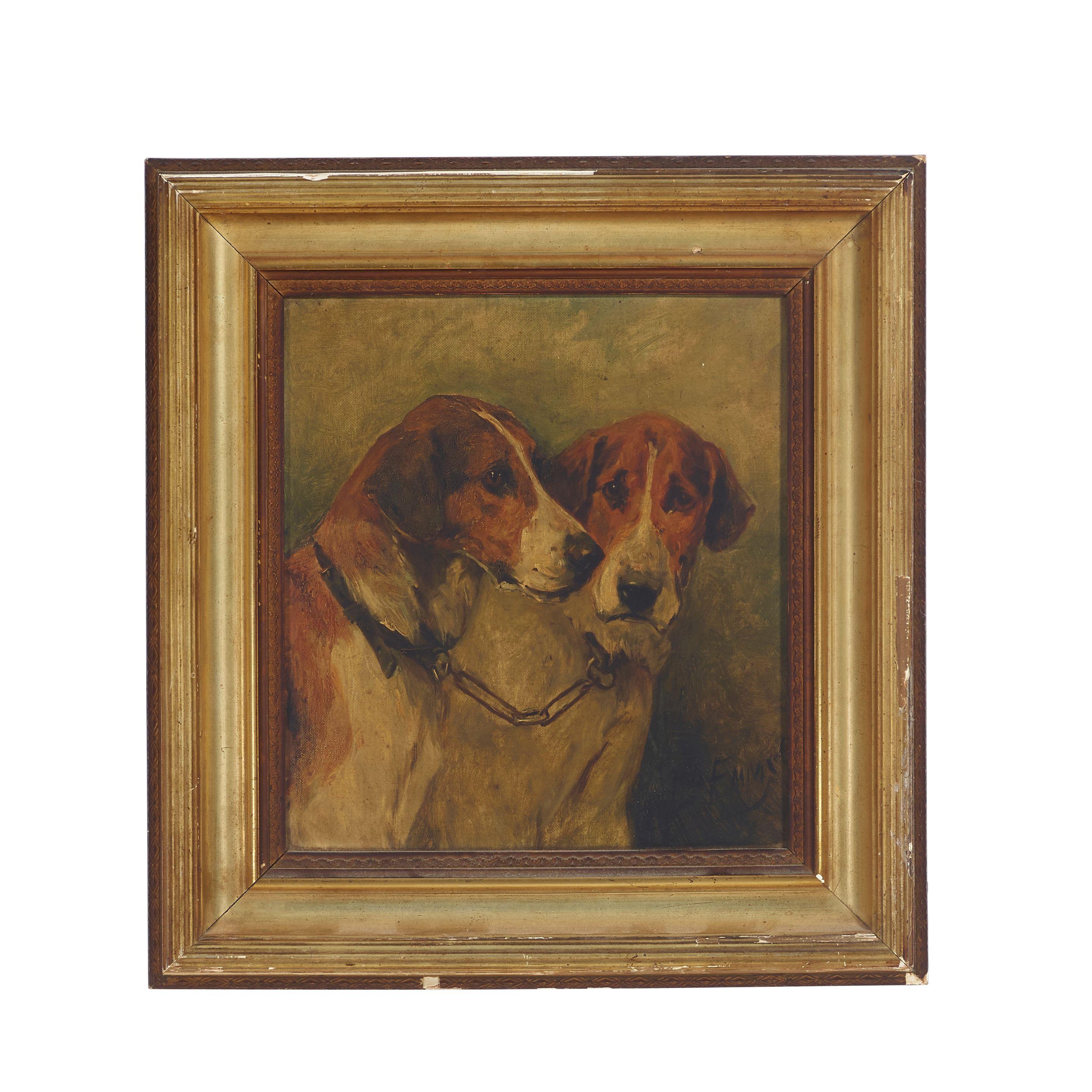 John Emms - Two hounds