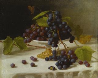 John F. Francis - Still Life With Grapes In A Footed Bowl