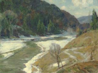 John Fabian Carlson - Landscape with Brook