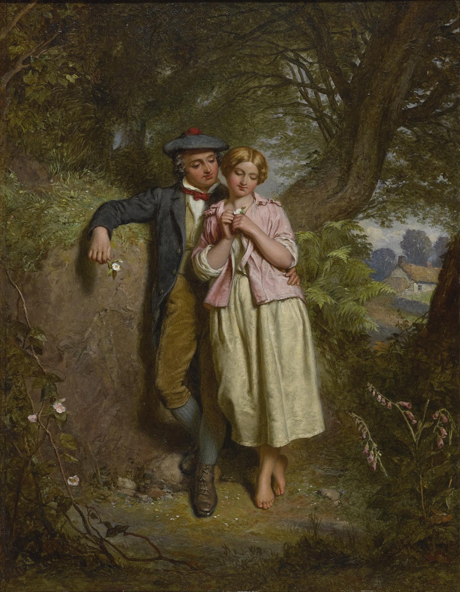 John Faed, R.S.A. - First Bloom Of Youth (Recto), Sketch For The Soldier\'S Return - Robert Burns (Verso)