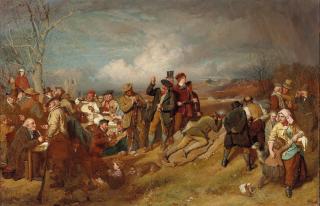 John Faed, R.S.A. - The Wappenshaw: A shooting match