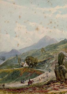 John Faulkner, R.H.A. - The Scalp, Co. Wicklow; Sheep in a landscape
