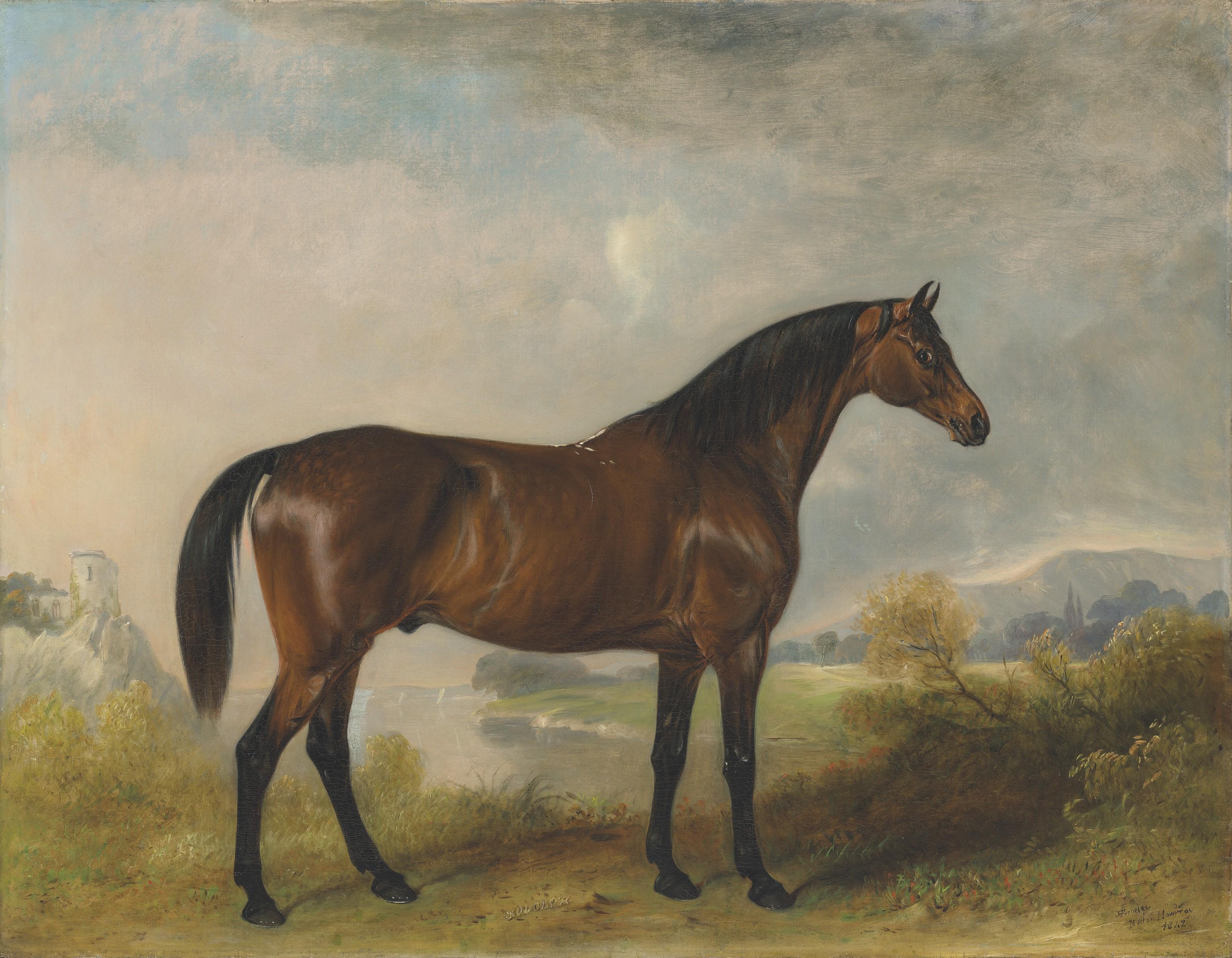 John Ferneley, Sen. - \'Rodolph\', a bay hunter, in an extensive landscape