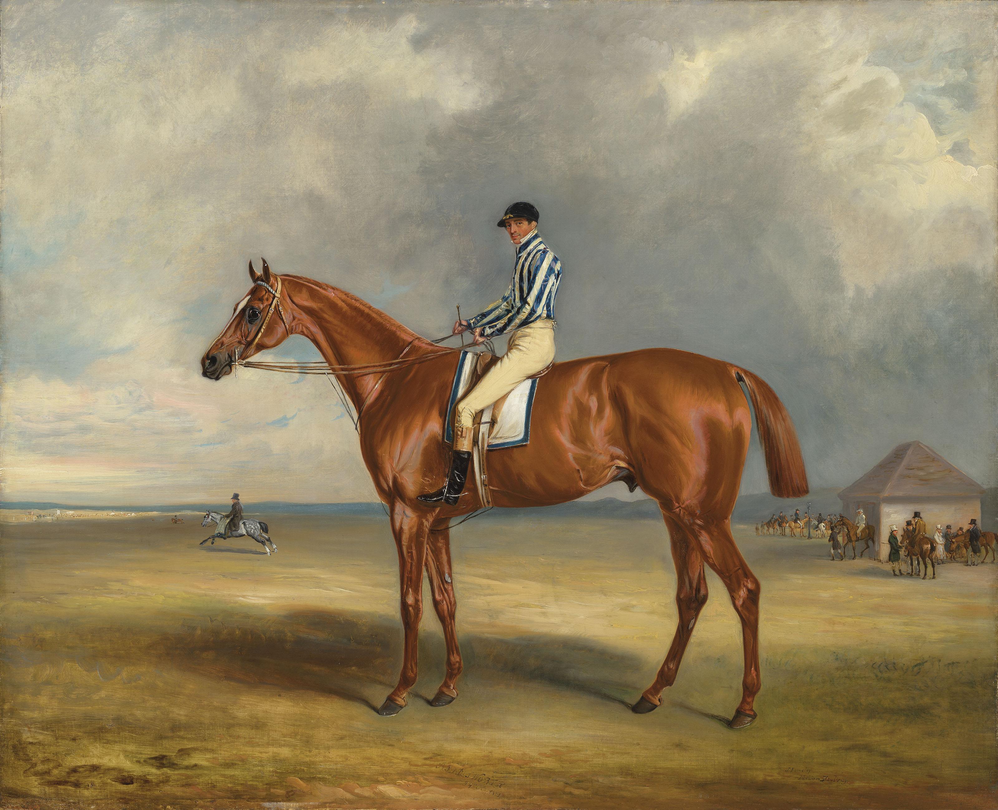 John Ferneley, Sen. - The Earl of Jersey\'s \'Riddlesworth\' with J. Robinson up at Newmarket