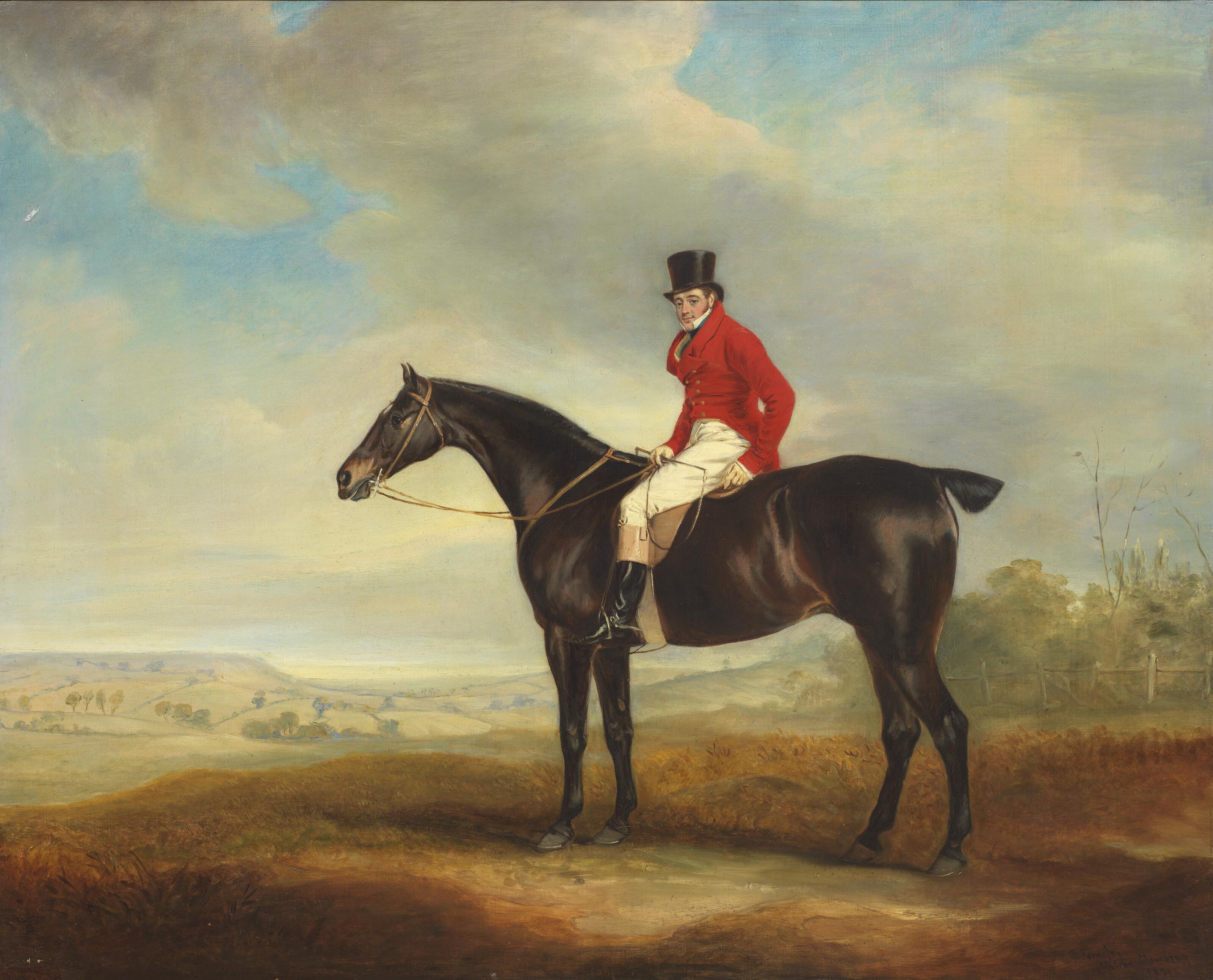 John Ferneley Sr. - Sir Harry Goodricke, maître du Quorn, sur son cheval de chasse Dr. Russell
