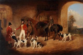 John Ferneley - Huntsman and his hounds, said to be Charles, 3rd Baron of Southampton, Master of the Quorn Hunt, 1827-1881