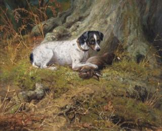 John Fitz Marshall, R.B.A. - A Terrier With A Hare